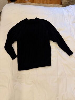 UGG Black Ribbed Crew Sweater